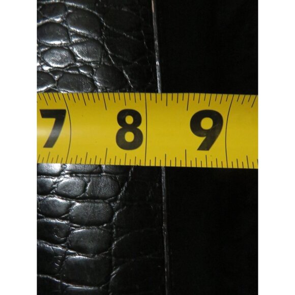 Furla Vintage black crocodile embossed Italian leather double handle bag - Picture 14 of 14